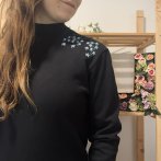 Vyšívaná mikina #006 – černá - druhý obrázek z galerie