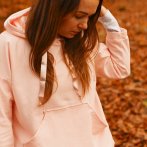 Basic mikina s kapucí – světlá růžová - další pohled