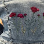 Vyšívaná bunda #073 – džínová - třetí obrázek z galerie