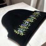 Vyšívaná bavlněná čepice na přání – Černá - čtvrtý obrázek z galerie